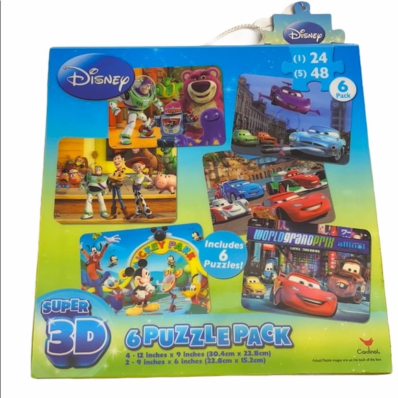 Disney Super 3D 6 Puzzle Pack